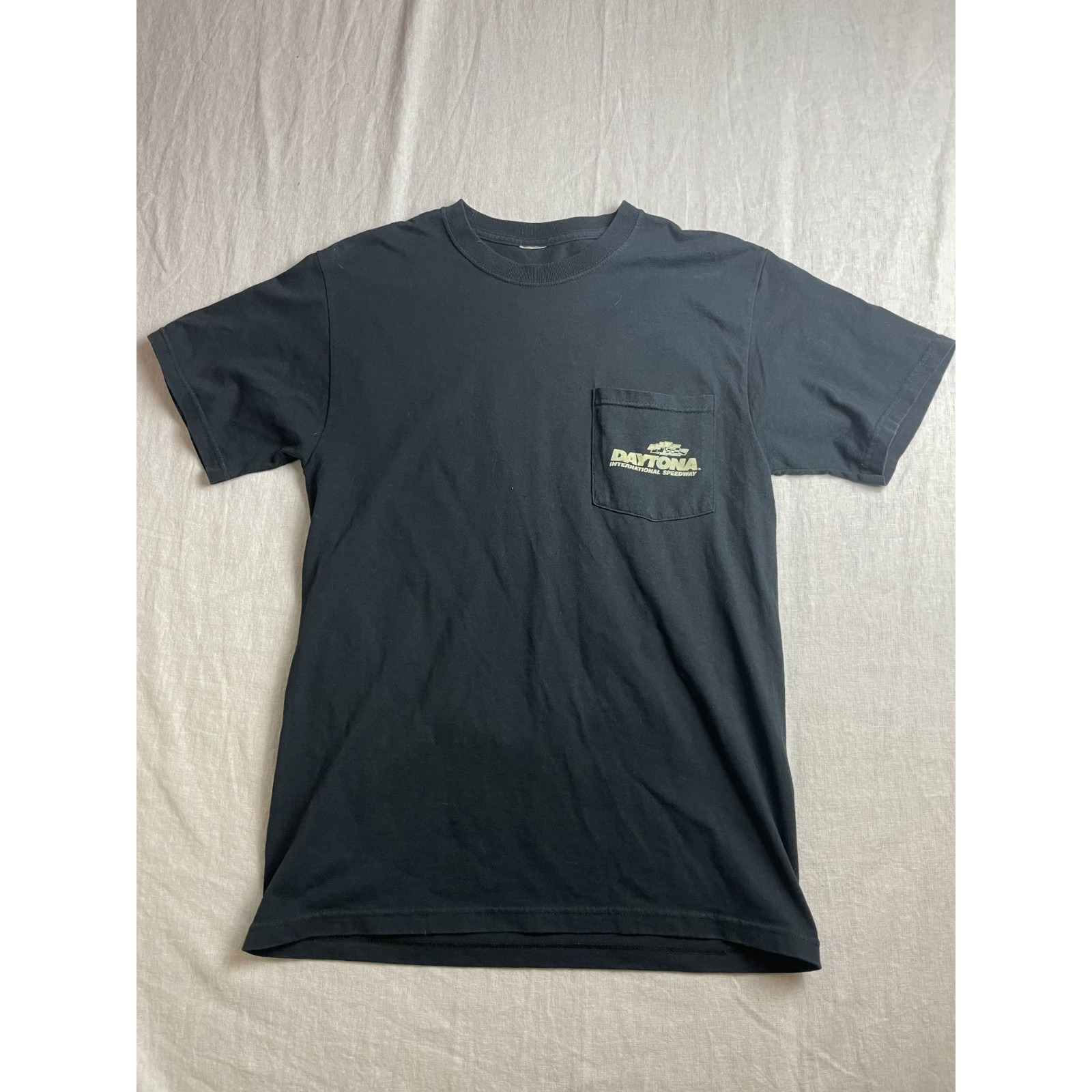 Daytona International Speedway Black Mens Size M Racing Nascar Pocket TShirt